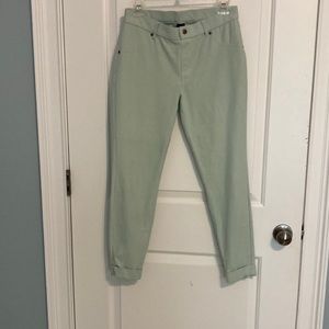 Hue mint green no zip jeans